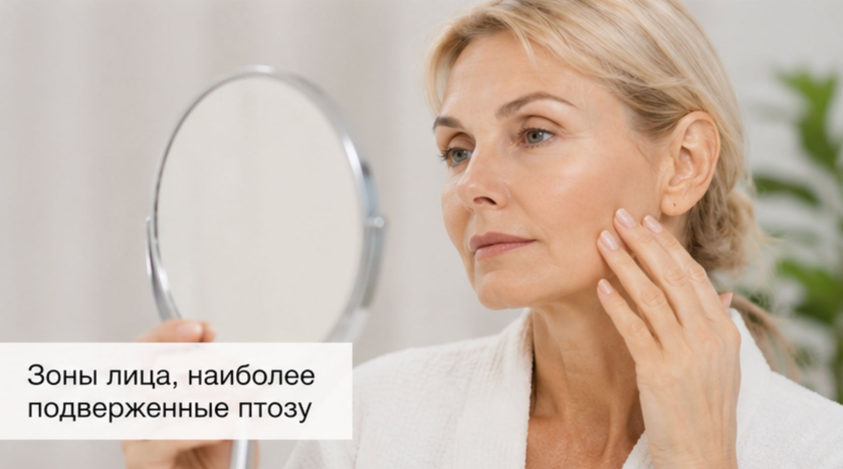 Зоны лица, наиболее подверженные птозу